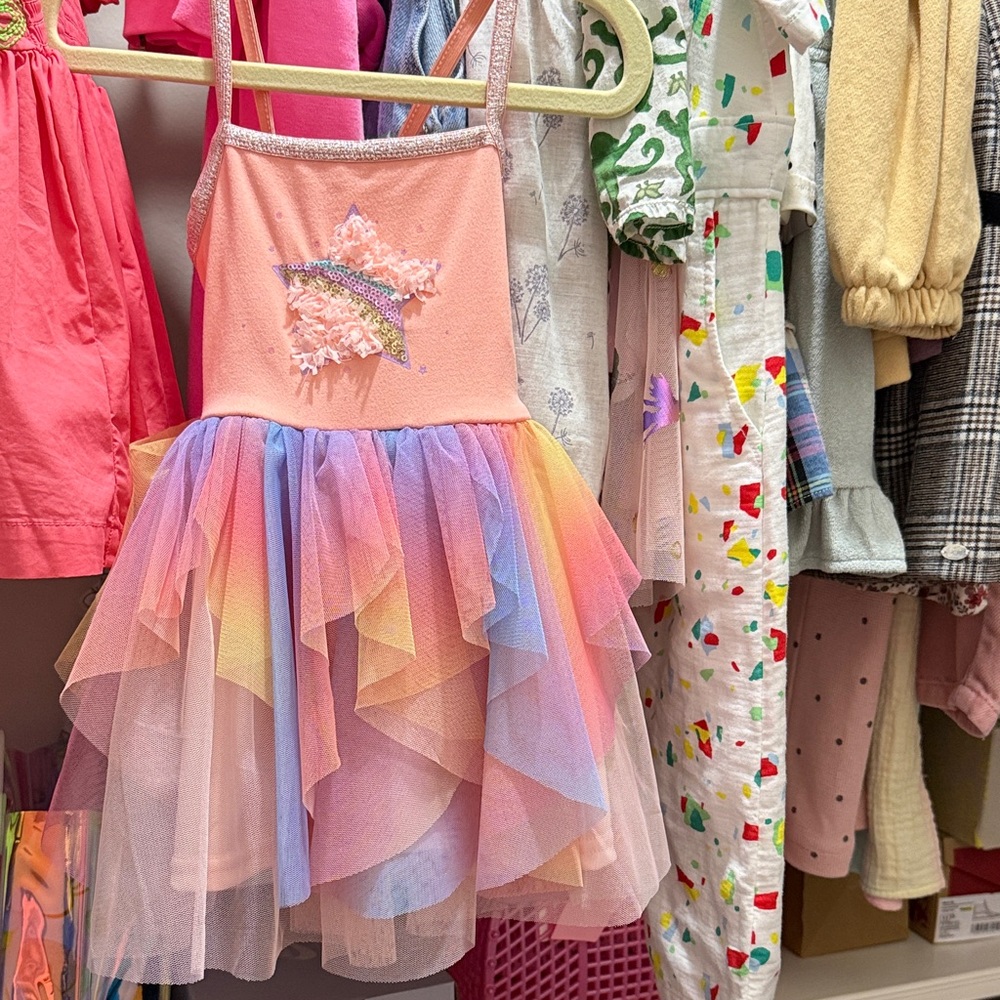 Rainbow Star Tulle Dress brand new
